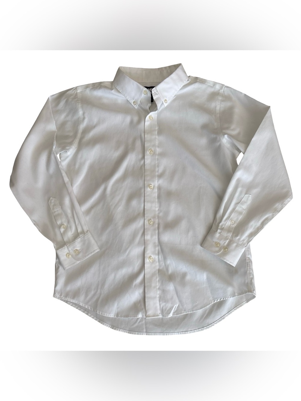 Lands End Button Down White Dress Shirt Size 12 School Uniform